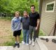 Hank with Ben and Caydon at cabin